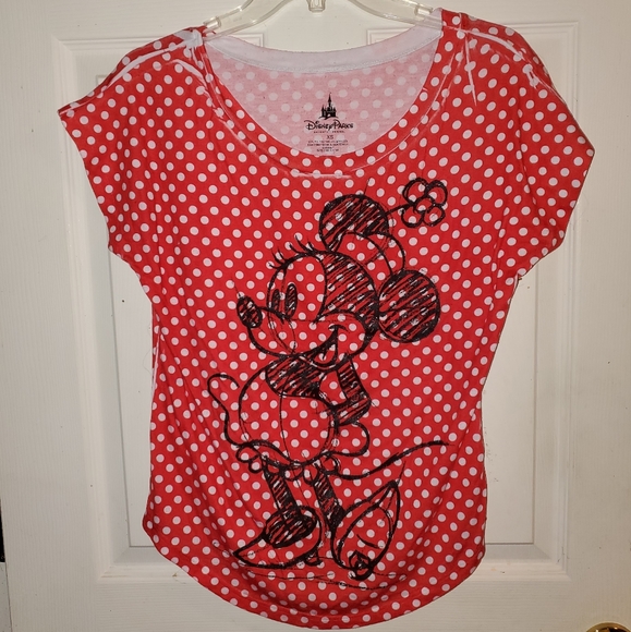 Disney Tops - 5 for $20 | Disney Parks Minnie Mouse Shimmer Polka Dot T-Shirt